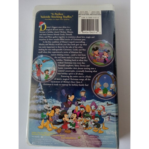 Walt Disney Mickey’s Once Upon A Christmas (1994, VHS Clamshell) FACTORY SEALED - Picture 9 of 11